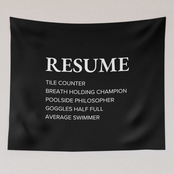 Item preview, Funny Swimmer Resume Style Sarcastic Swimming designed and sold by StrideSuccess.