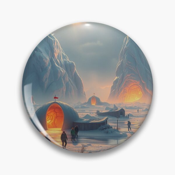 Item preview, Surreal Winter Landscape - Snowy Fantasy World with Cosmic Glow & Dreamlike Vibes designed and sold by FotoworldEdel.