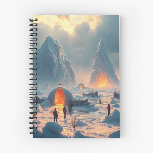 Item preview, Surreal Winter Landscape - Snowy Fantasy World with Cosmic Glow & Dreamlike Vibes designed and sold by FotoworldEdel.