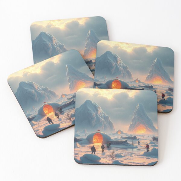 Item preview, Surreal Winter Landscape - Snowy Fantasy World with Cosmic Glow & Dreamlike Vibes designed and sold by FotoworldEdel.