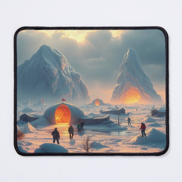 Item preview, Surreal Winter Landscape - Snowy Fantasy World with Cosmic Glow & Dreamlike Vibes designed and sold by FotoworldEdel.