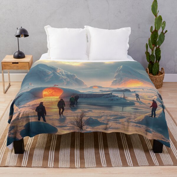 Item preview, Surreal Winter Landscape - Snowy Fantasy World with Cosmic Glow & Dreamlike Vibes designed and sold by FotoworldEdel.