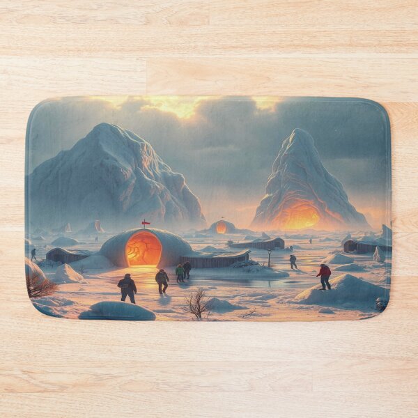Item preview, Surreal Winter Landscape - Snowy Fantasy World with Cosmic Glow & Dreamlike Vibes designed and sold by FotoworldEdel.
