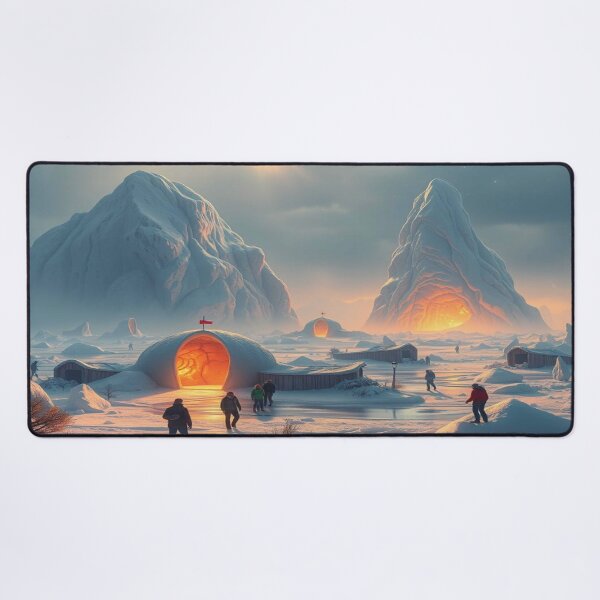 Item preview, Surreal Winter Landscape - Snowy Fantasy World with Cosmic Glow & Dreamlike Vibes designed and sold by FotoworldEdel.