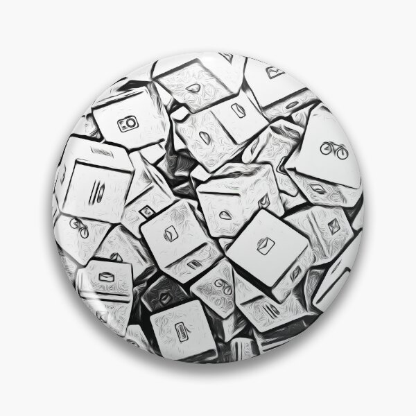 Item preview, Abstract Dice Pile Sketch - Minimal Black and White Pattern designed and sold by SergioMiklos.