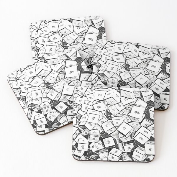Item preview, Abstract Dice Pile Sketch - Minimal Black and White Pattern  designed and sold by SergioMiklos.