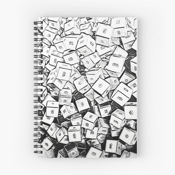 Item preview, Abstract Dice Pile Sketch - Minimal Black and White Pattern designed and sold by SergioMiklos.