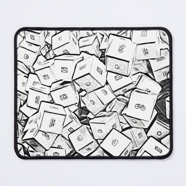 Item preview, Abstract Dice Pile Sketch - Minimal Black and White Pattern  designed and sold by SergioMiklos.