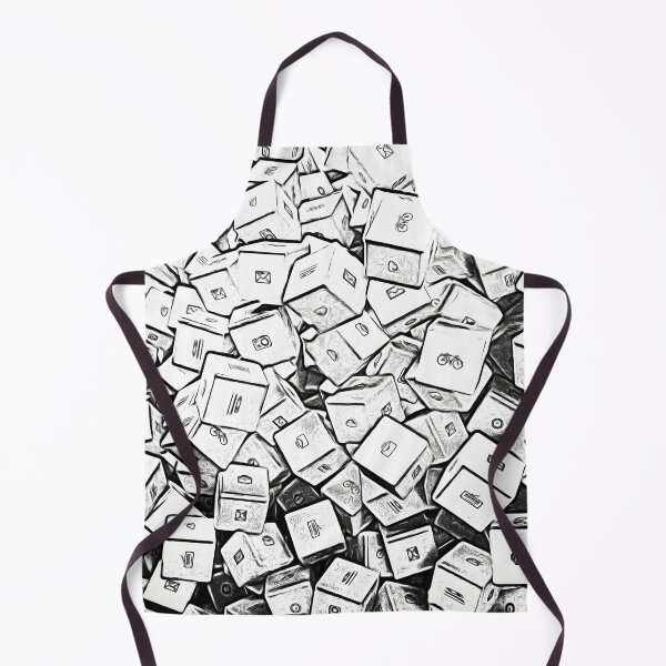Item preview, Abstract Dice Pile Sketch - Minimal Black and White Pattern designed and sold by SergioMiklos.
