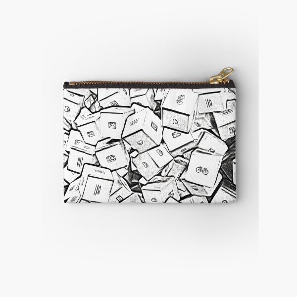Item preview, Abstract Dice Pile Sketch - Minimal Black and White Pattern designed and sold by SergioMiklos.