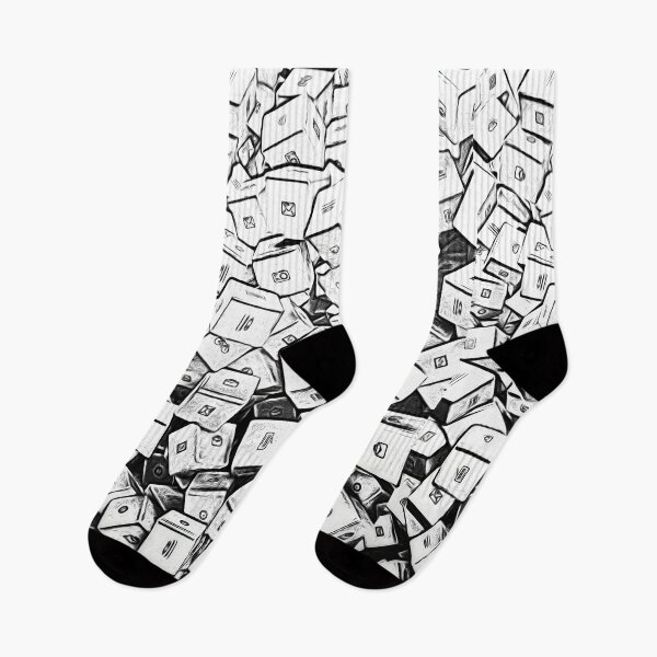 Item preview, Abstract Dice Pile Sketch - Minimal Black and White Pattern designed and sold by SergioMiklos.