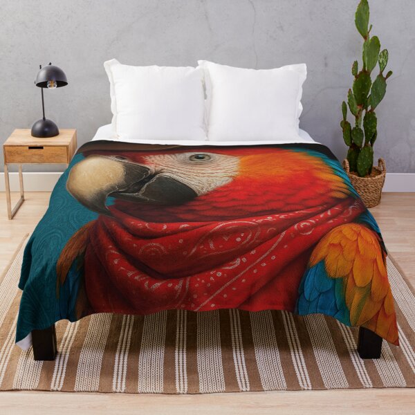Item preview, Colorful macaw dressed as a cowboy, funny bird designed and sold by Mauswohn.
