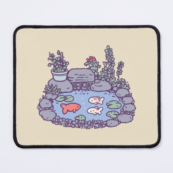 Item preview, Koi Fish Pond, pastel textured pond illustration designed and sold by Magnificent Lizard.