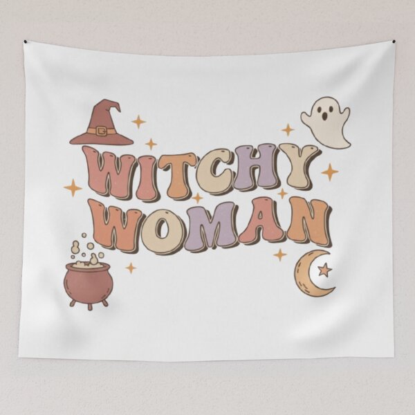 Item preview, Witchy Woman T-Shirt Retro Groovy Witch Hat Halloween Spooky Vibe designed and sold by Cellara91.