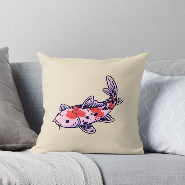 Item preview, Koi Fish, stylized pink and red illustration designed and sold by Magnificent Lizard.