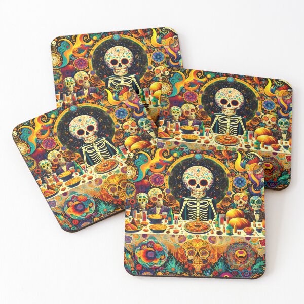 Item preview, The Skeleton at the Feast | A Cosmic Celebration of Día de los Muertos designed and sold by Stoneflower-Art.