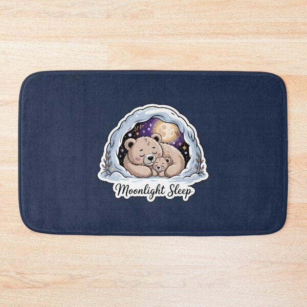 Item preview, Winter Wonderland – Moonlight Sleep Bear Family Sticker designed and sold by Nuist25.