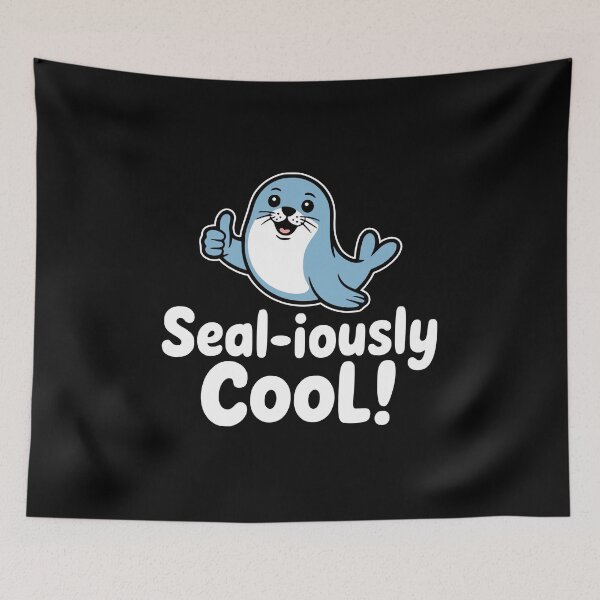 Item preview, Sealiously Cute! Funny Seal Pun designed and sold by PMCreative.