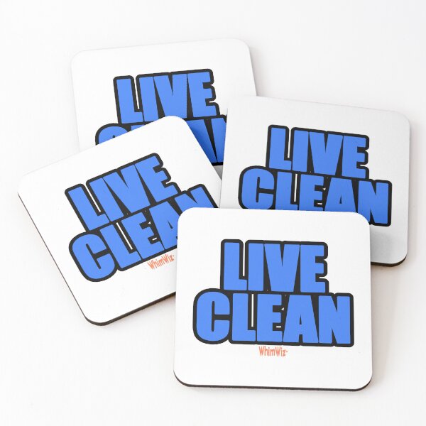 Item preview, Live Clean - WhimWiz Funny Quote & Quirky Gift Idea designed and sold by WhimWiz.