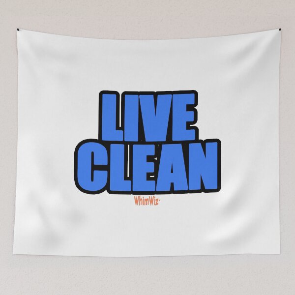 Item preview, Live Clean - WhimWiz Funny Quote & Quirky Gift Idea designed and sold by WhimWiz.