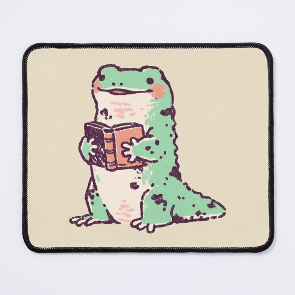 Item preview, Gecko Reading Book, cute pastel illustration designed and sold by Magnificent Lizard.