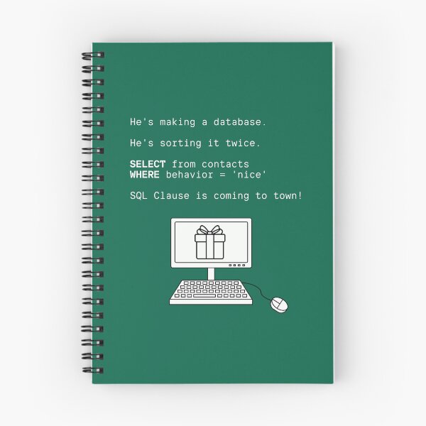 Item preview, Nerdy SQL Santa Clause Joke Christmas Design for Data Nerds designed and sold by shminoa.