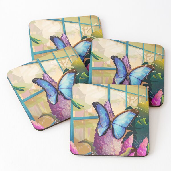 Item preview, Dreams in Bloom - Blue Morpho in the Greenhouse designed and sold by RyukiArtbook.