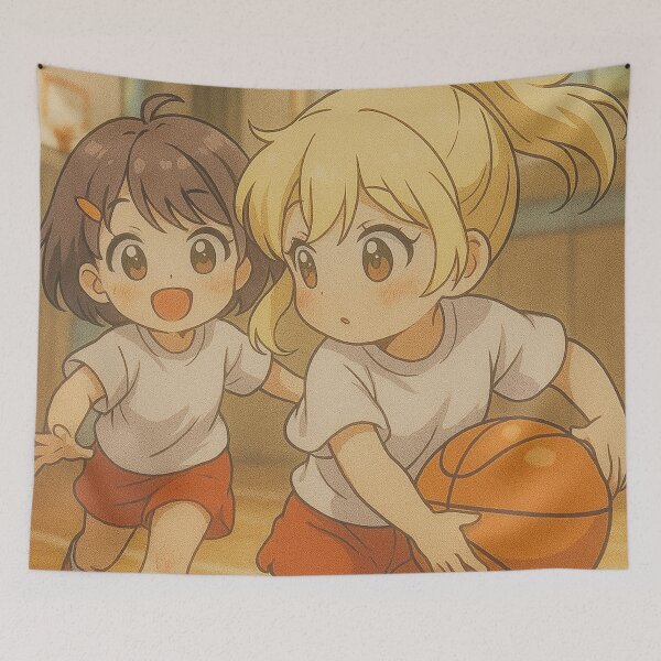Item preview, anime children play basketball designed and sold by Mauswohn.