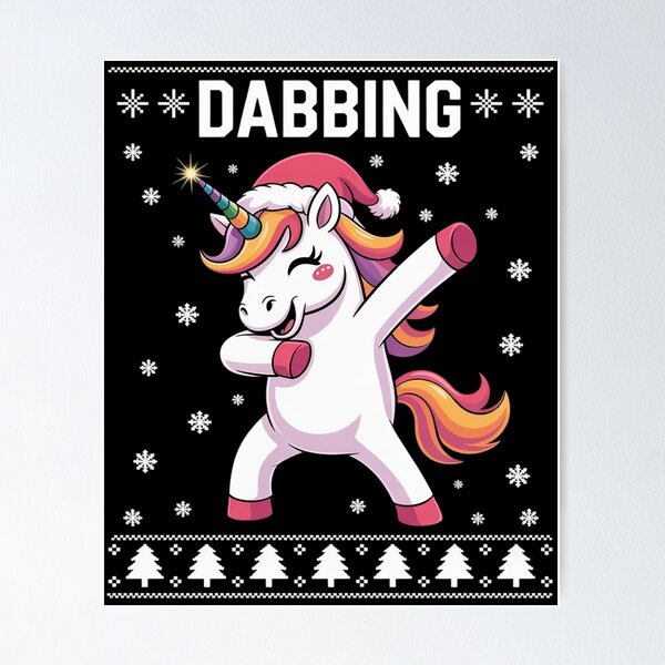 Item preview, Dabbing Through The Snow Dab Unicorn Ugly Christmas  designed and sold by dainegilbert.
