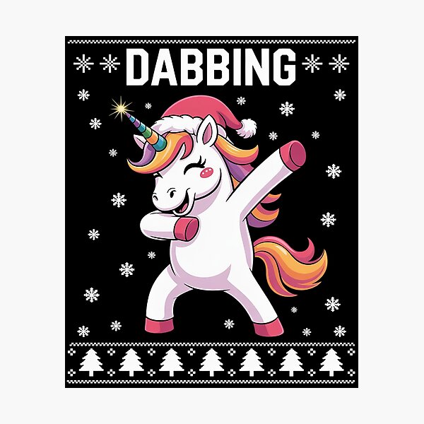 Item preview, Dabbing Through The Snow Dab Unicorn Ugly Christmas  designed and sold by dainegilbert.