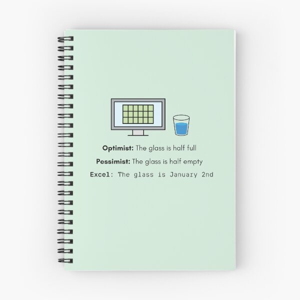 Item preview, Optimist Pessimist Excel Funny Accountant Spreadsheet Joke designed and sold by shminoa.
