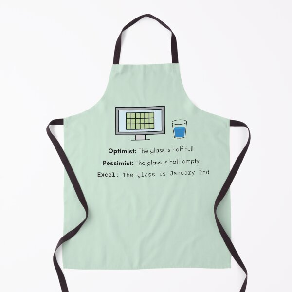 Item preview, Optimist Pessimist Excel Funny Accountant Spreadsheet Joke designed and sold by shminoa.