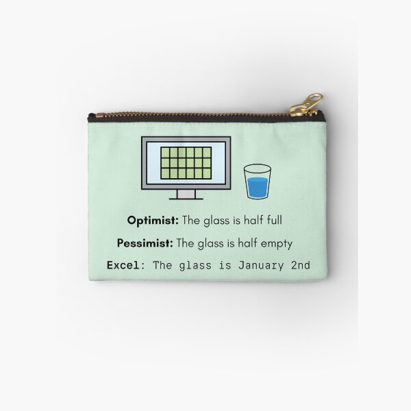 Item preview, Optimist Pessimist Excel Funny Accountant Spreadsheet Joke designed and sold by shminoa.