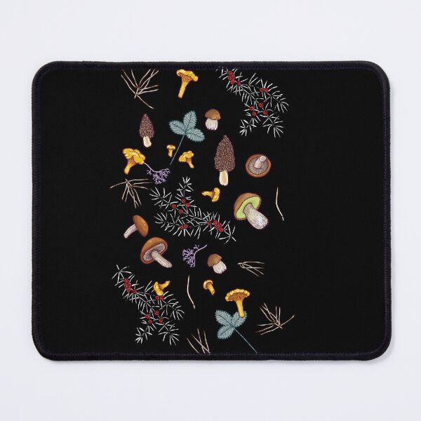 Item preview, dark wild forest mushrooms designed and sold by smalldrawing.