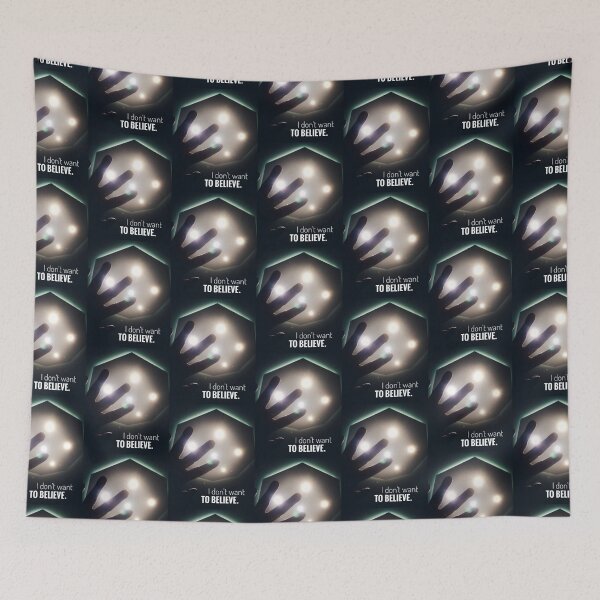 Item preview, I Don't Want To Believe - Sci-Fi UFO Encounter Art  designed and sold by SergioMiklos.