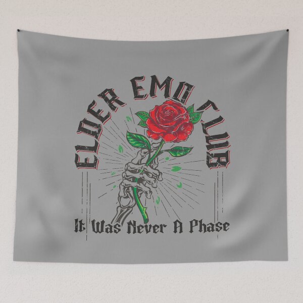 Item preview, Elder Emo It Was Never A Phase Shirt – Skeleton Heart Dark Humor Nostalgia designed and sold by Pingestre.