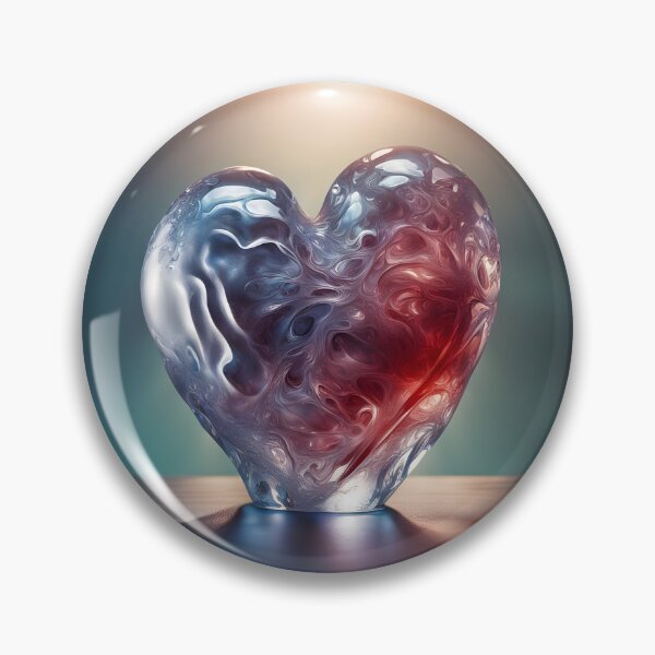 Item preview, Frozen Heart – Hyperrealistic Ice Sculpture Splash Art designed and sold by PawPrintedArt.