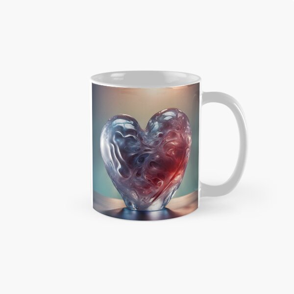 Item preview, Frozen Heart – Hyperrealistic Ice Sculpture Splash Art designed and sold by PawPrintedArt.