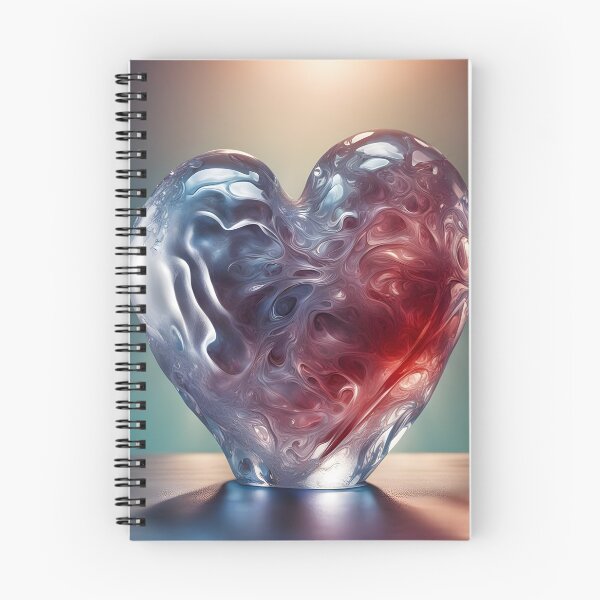 Item preview, Frozen Heart – Hyperrealistic Ice Sculpture Splash Art designed and sold by PawPrintedArt.