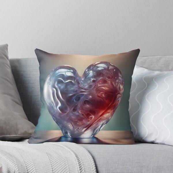 Item preview, Frozen Heart – Hyperrealistic Ice Sculpture Splash Art designed and sold by PawPrintedArt.