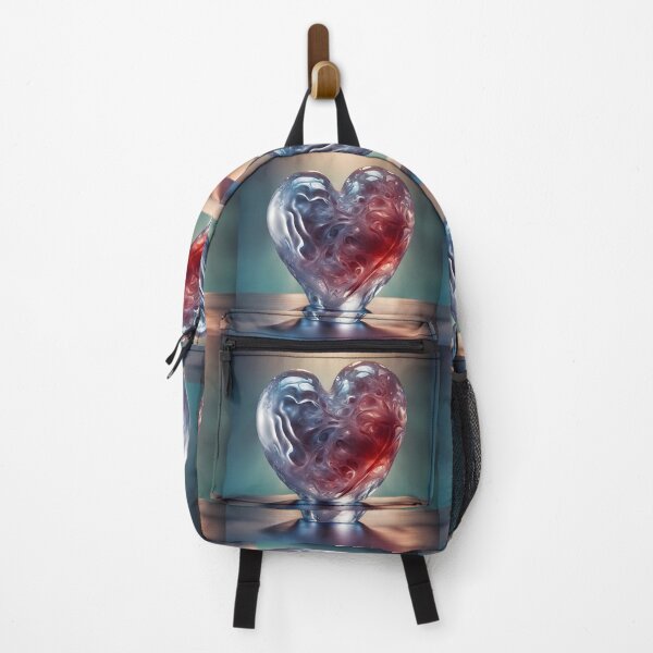 Item preview, Frozen Heart – Hyperrealistic Ice Sculpture Splash Art designed and sold by PawPrintedArt.