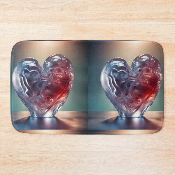 Item preview, Frozen Heart – Hyperrealistic Ice Sculpture Splash Art designed and sold by PawPrintedArt.