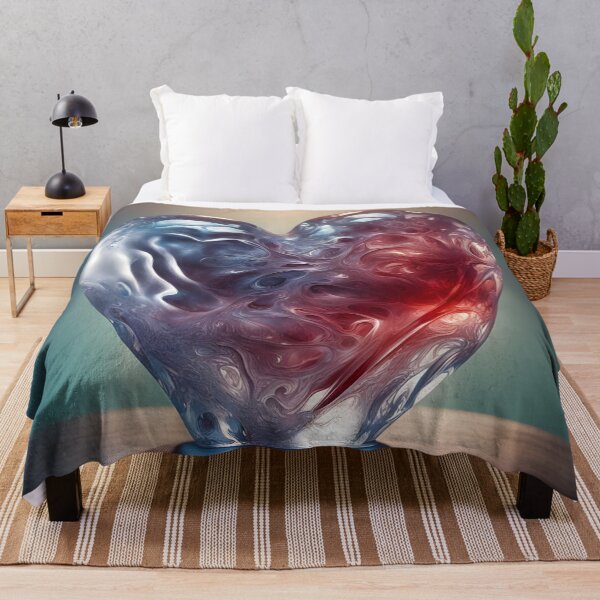 Item preview, Frozen Heart – Hyperrealistic Ice Sculpture Splash Art designed and sold by PawPrintedArt.