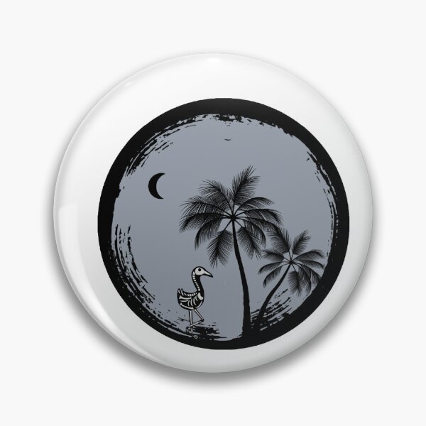 Item preview, Skeleton Bird Under Moonlight – Spooky Tropical Gothic Art | Dark Beach Aesthetic designed and sold by Bewitching79.
