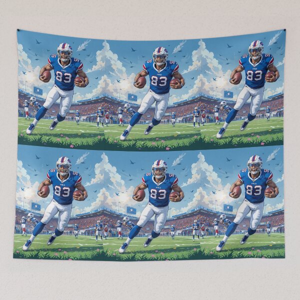 Item preview, Player Buffalo Bills Displaying Pride Athleticism Art Field designed and sold by ART ATTACK ZONE.