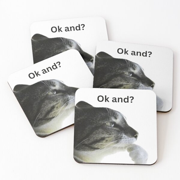Item preview, ok and? funny meme cat designed and sold by cloudzer0000.