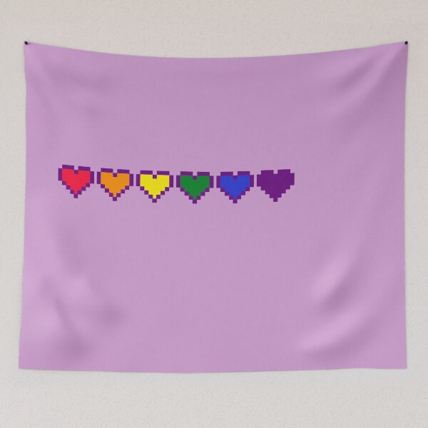 Item preview, LGBTG pride 8 bit rainbow pixel computer game love heart container designed and sold by kawaicherrypi.