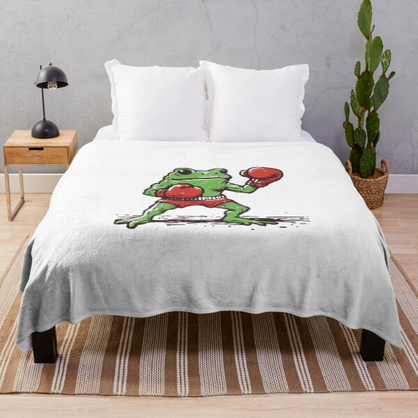 Item preview, Boxing Frog Retro Cartoon Design – Funny Vintage Illustration designed and sold by sentaxfe.