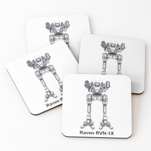 Item preview, Raven RVN-1X (White) - Inner Sphere BattleMech designed and sold by DagleysDesigns.