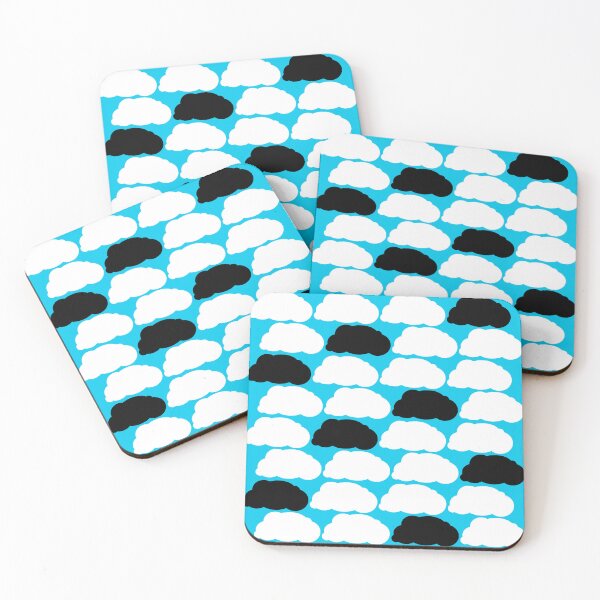 Item preview, Black and White Clouds Pattern - Minimal Sky Grid Design  designed and sold by SergioMiklos.